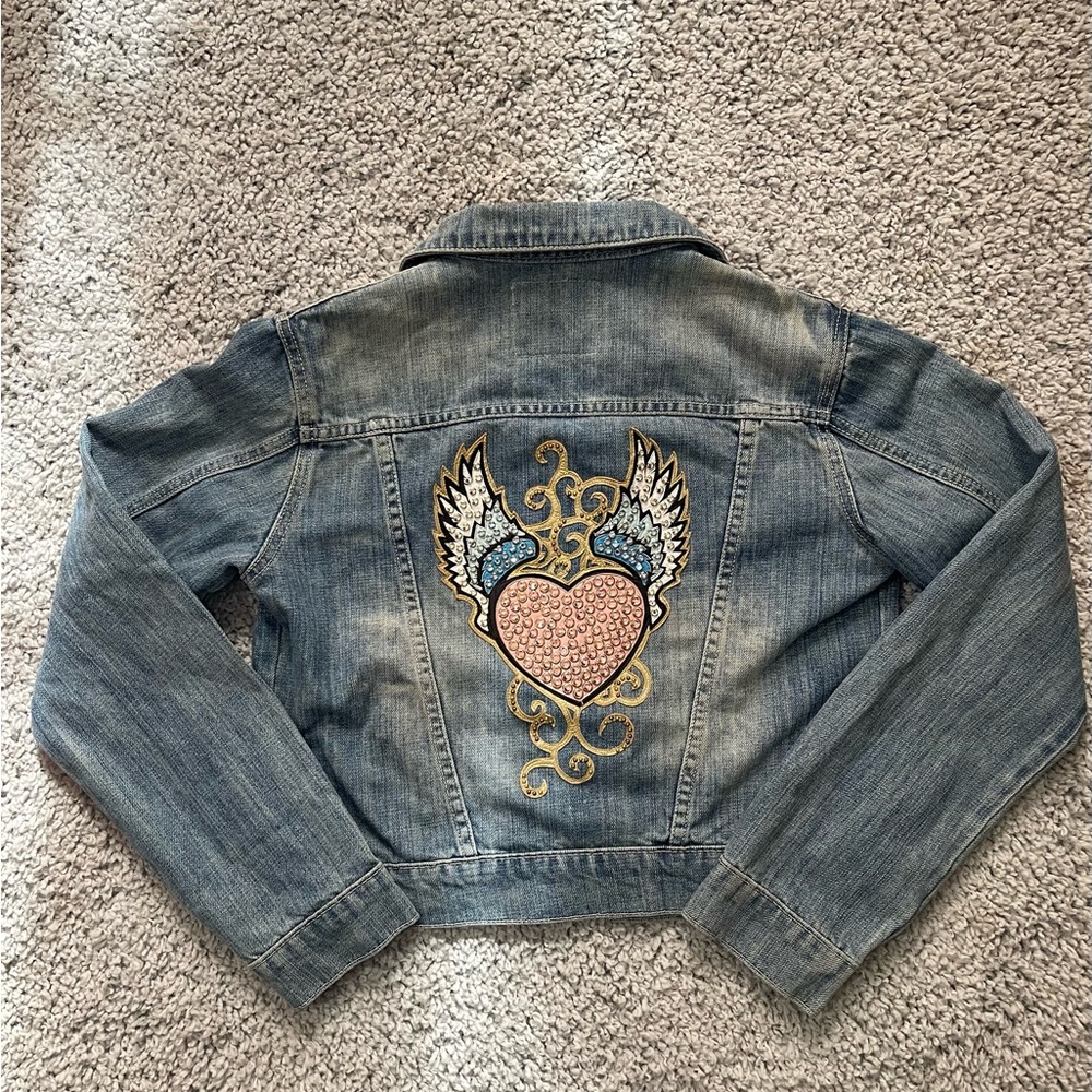 Kippys Vintage Denim Jacket With Rhinestone - Picture 6 of 8